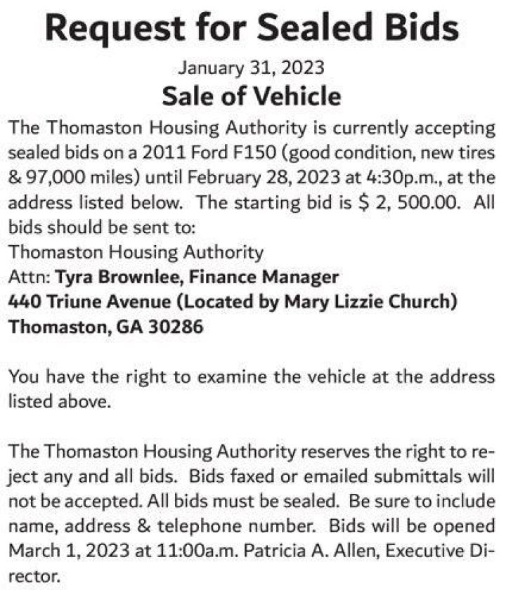 Are Sealed bids legal
