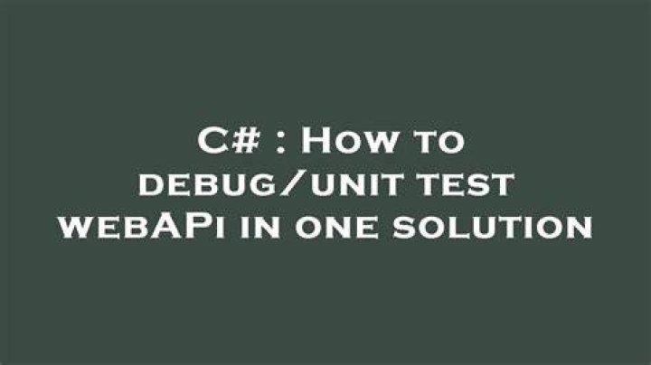 Can I debug unit test