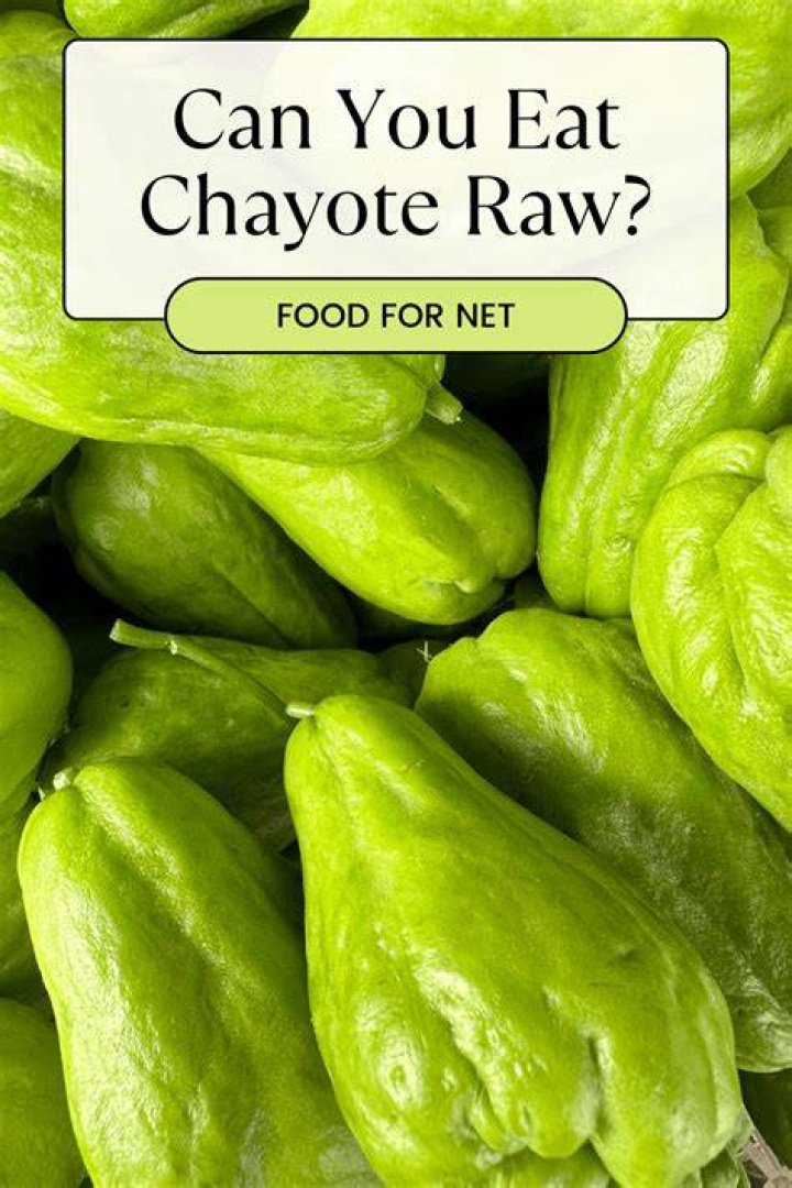 Can I eat chayote raw