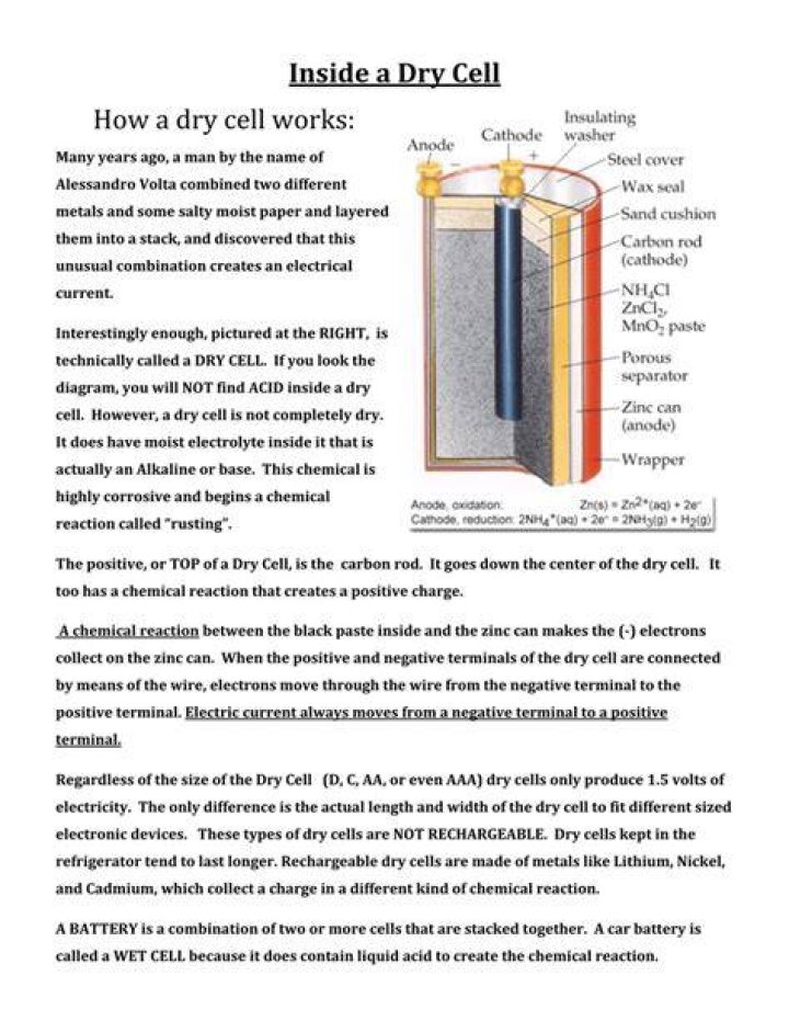 How do dry cells work