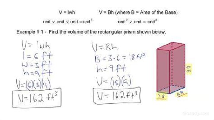 How do you find V Lwh