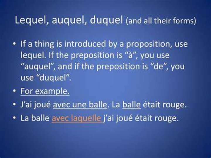 How do you use Lequel