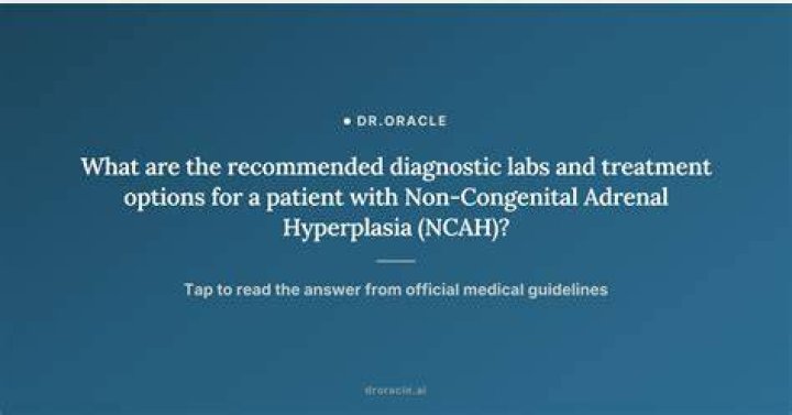 How is NCAH diagnosed