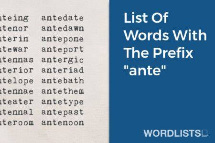 Is ante a Latin word