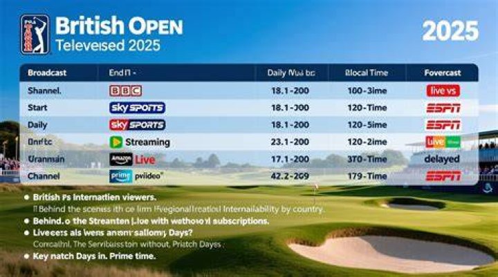 Is British Open on TV