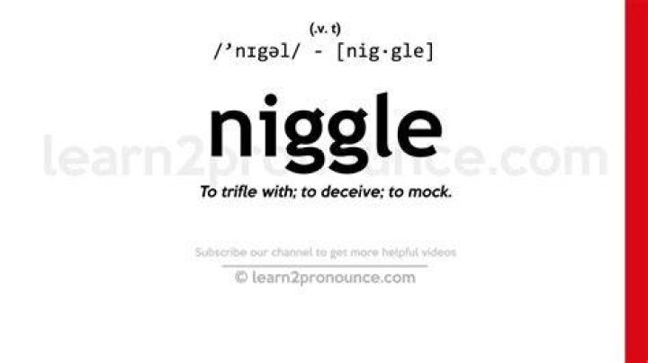Is niggle a real word