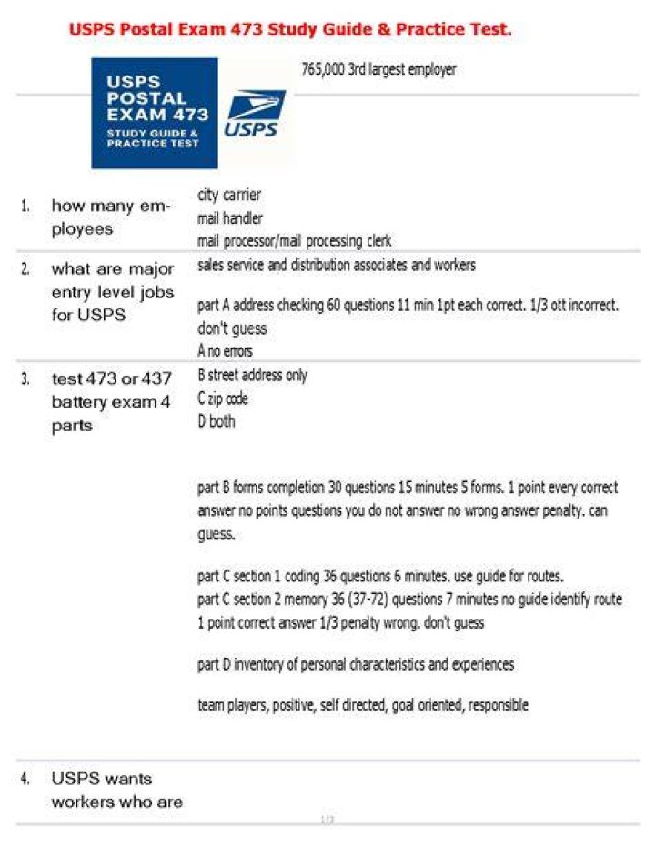 Is USPS test 473 hard