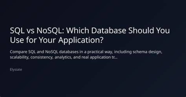 Should you use NoSQL