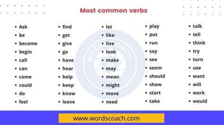 What are the 25 verbs