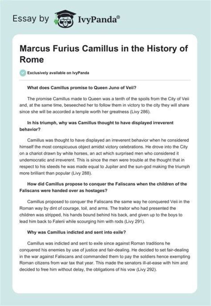 What did Camillus do