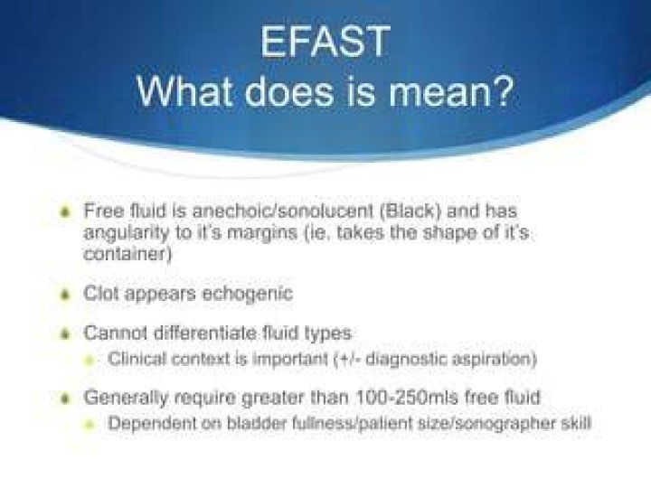 What does eFAST mean