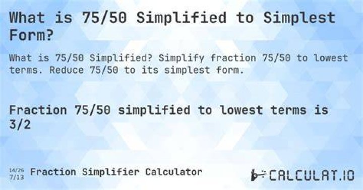What is 75 simplified