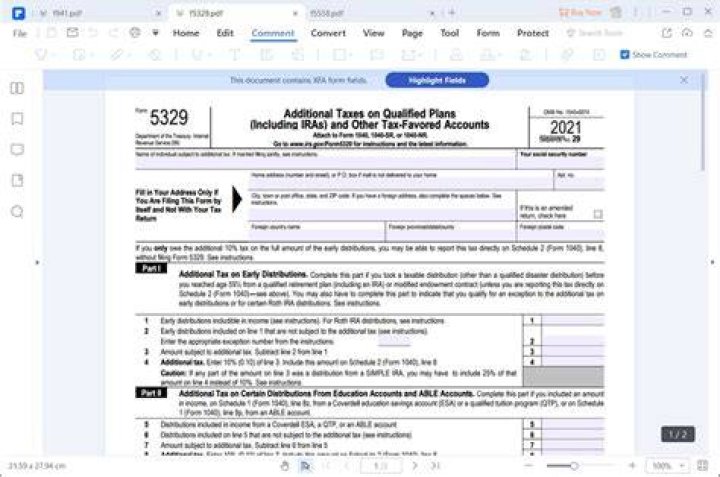 What is a 5329 T form
