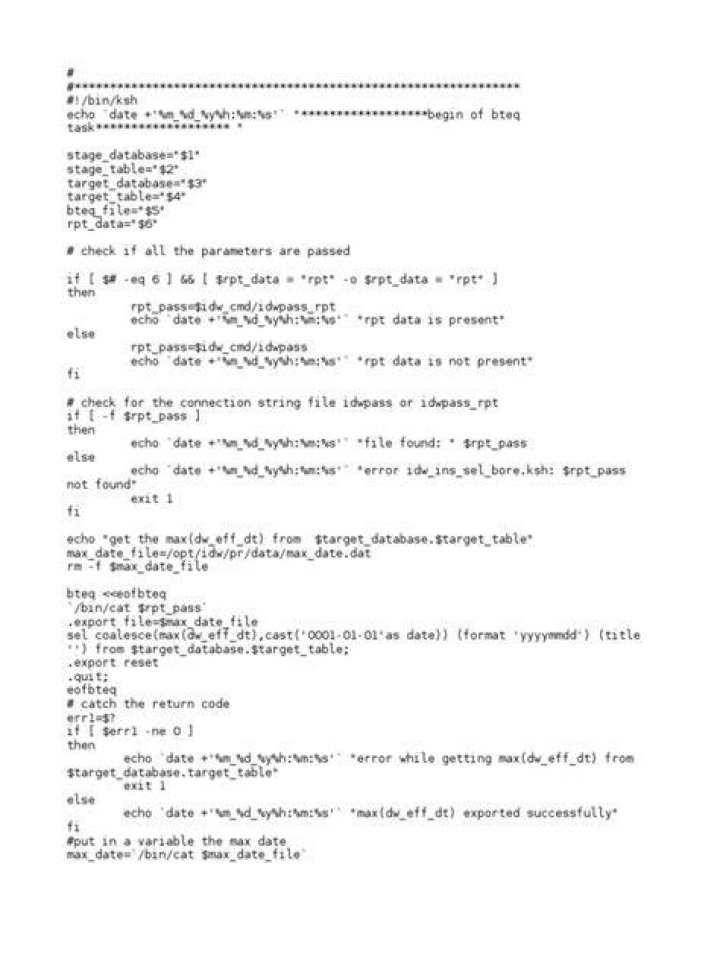 What is a BTEQ script