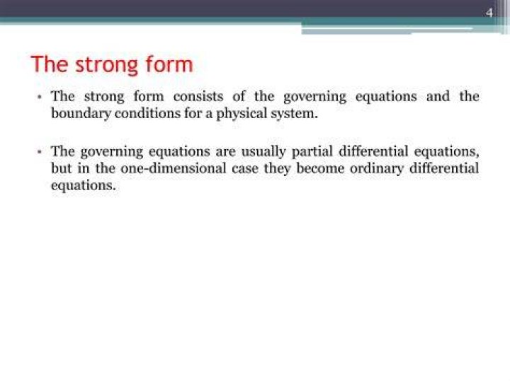 What is a strong form