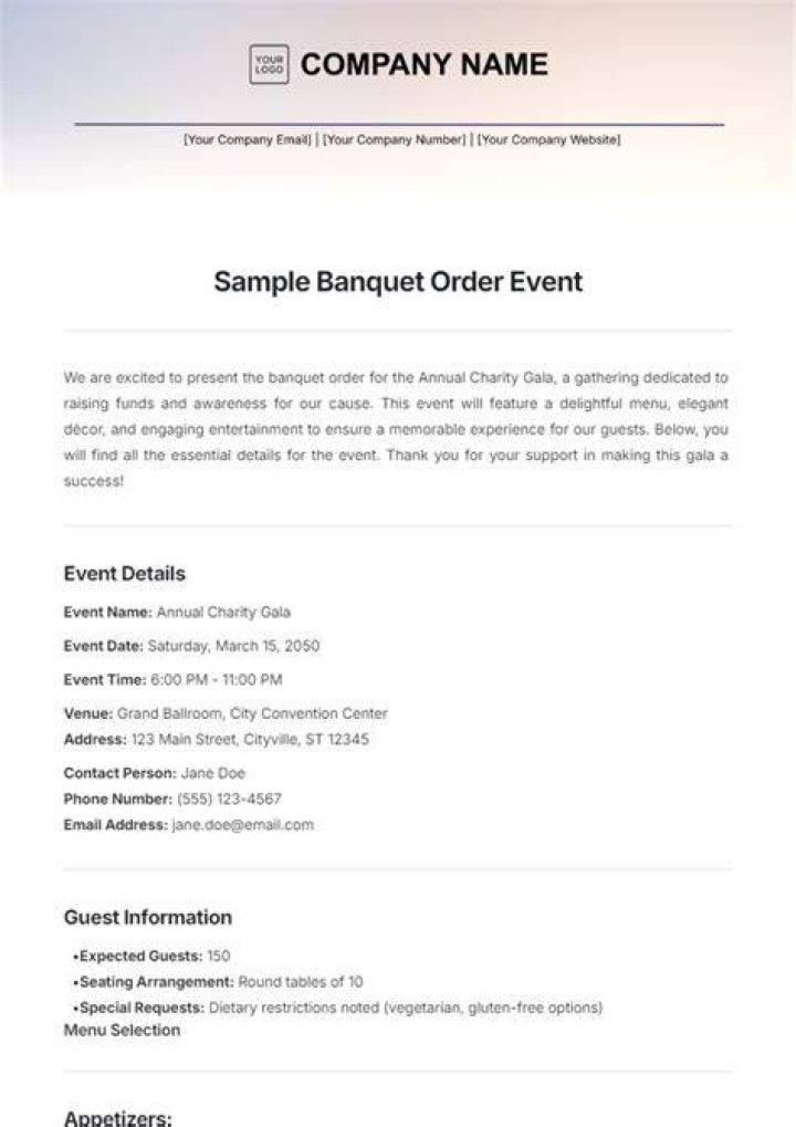 What is banquet event