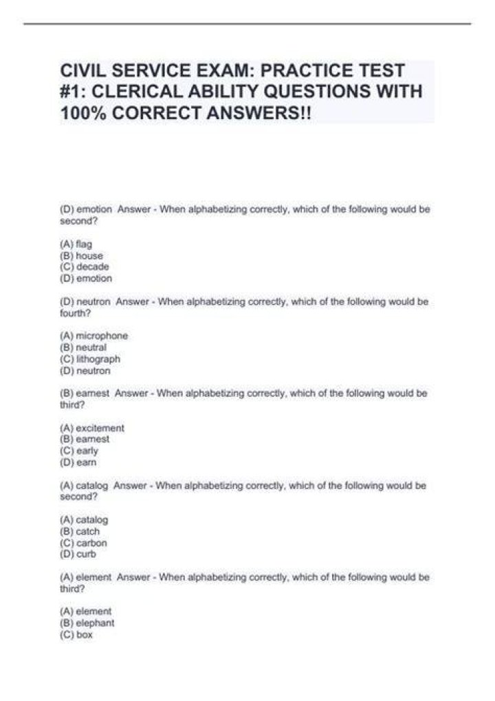What is clerical test
