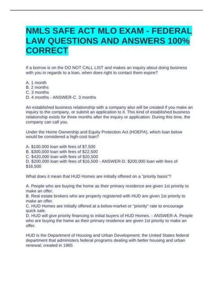 What is Nmls SAFE Act