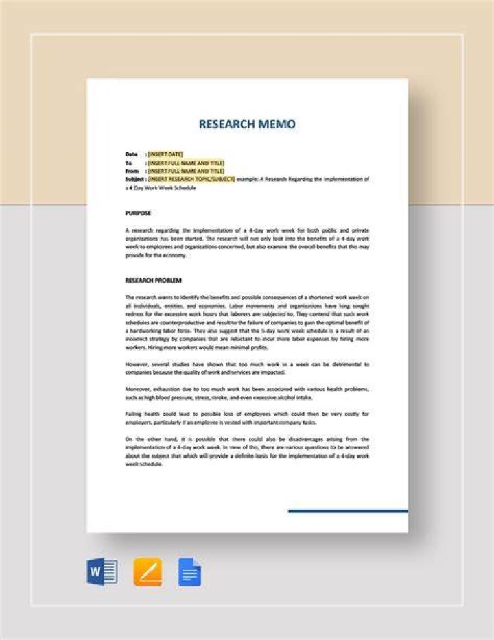 What is research memo