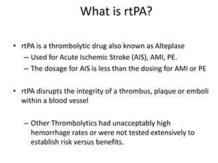 What is rtPA used for