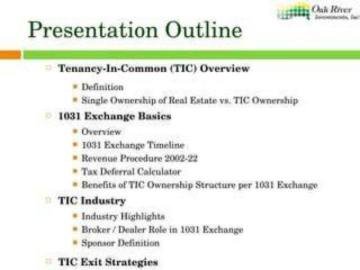 What is TIC ownership