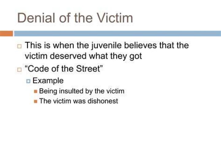 What is victim denial