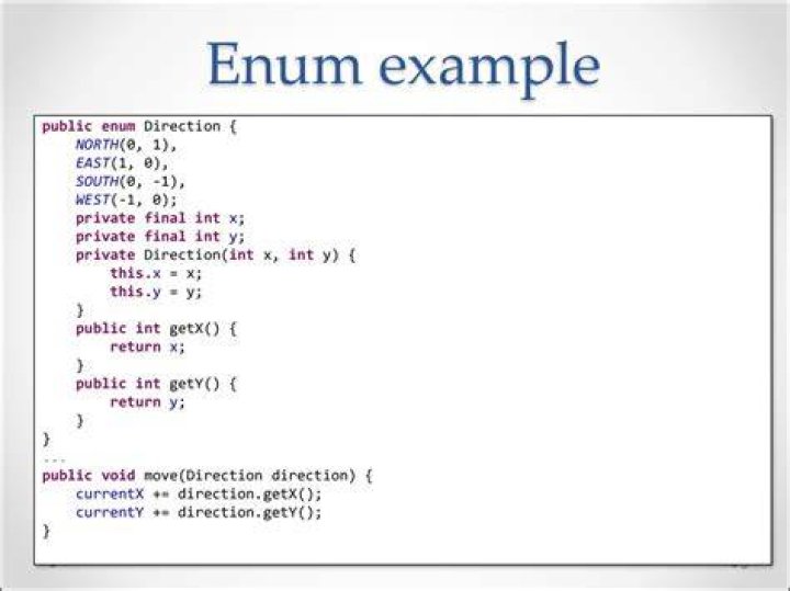 Where do we use enum