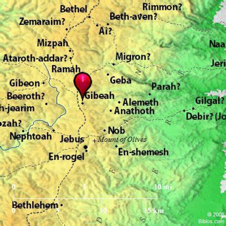 Where is gibeah today